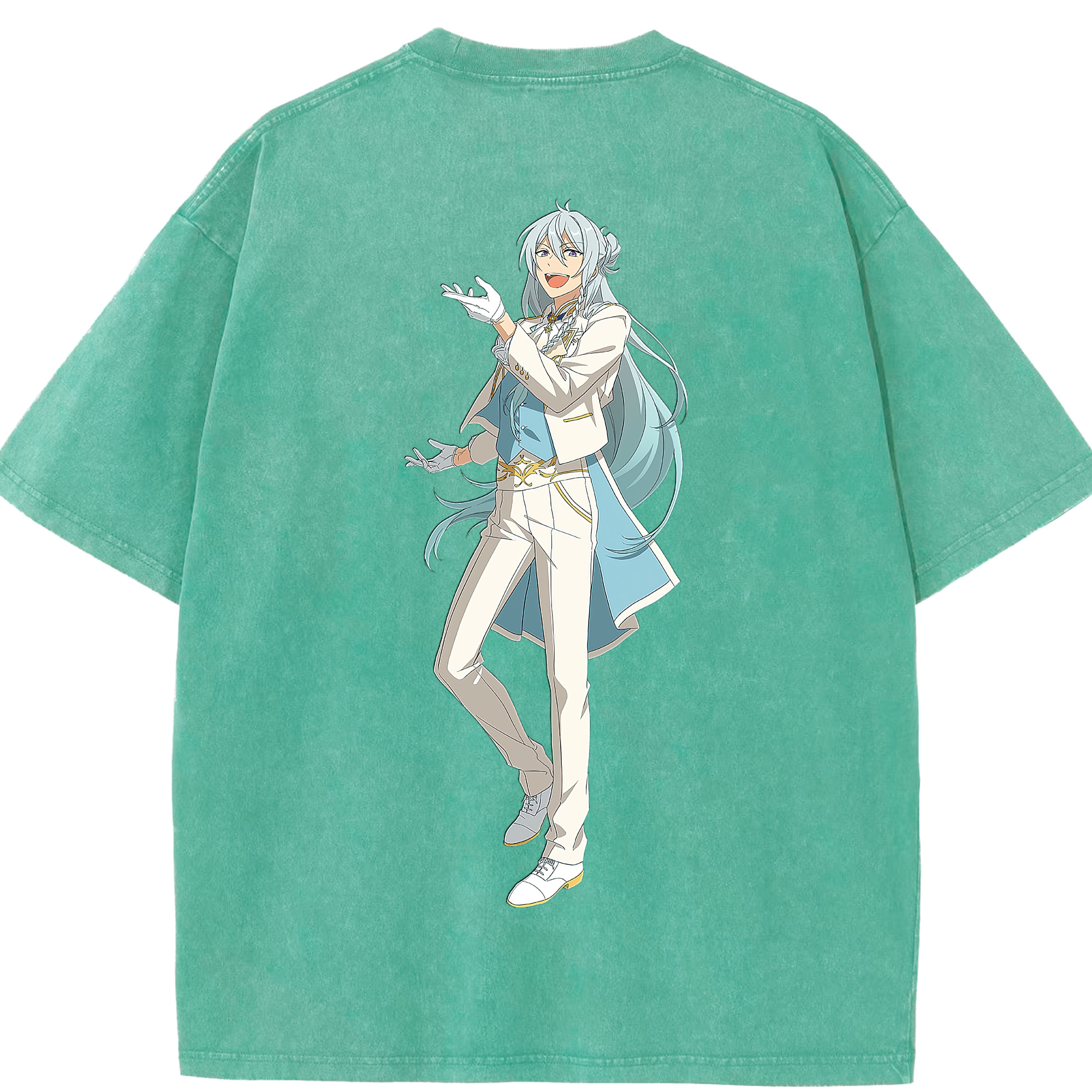 （画像用） あんさんぶるスターズ! Ensemble Stars 綿100% ヴィンテージ風 半袖Tシャツ（背面プリント）